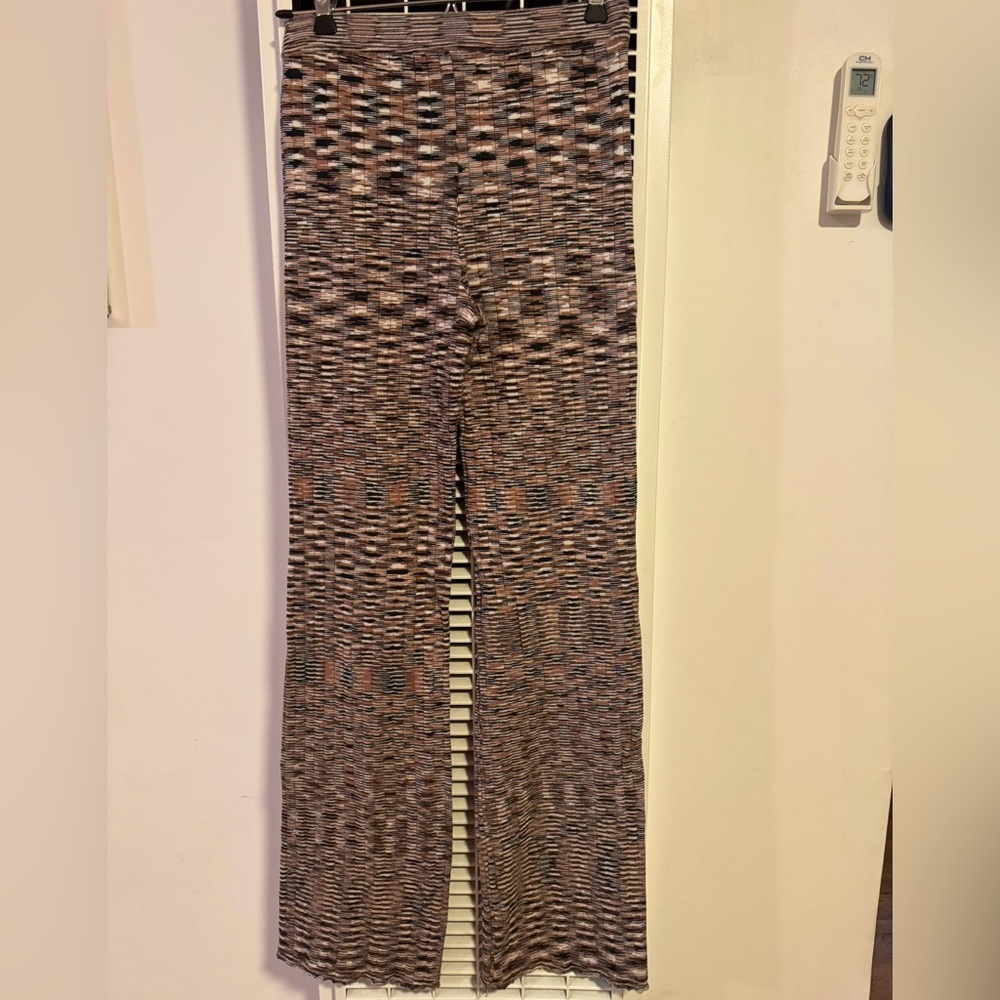 Emory Park high waist flare pants in space dye knit